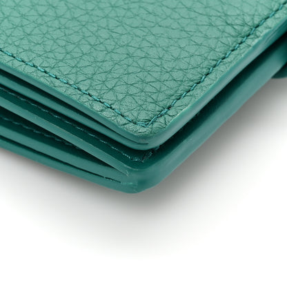 Louis Vuitton Taurillon Capucines Vertical Compact Wallet Green 11 of 12