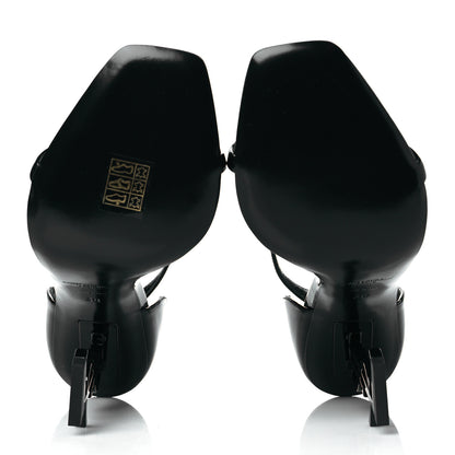 Saint Laurent Patent Calfskin Opyum 110 Sandals 38 Black 6 of 10