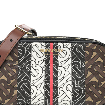 Burberry E-Canvas Monogram Stripe Camera Bag Bridle Brown 9 of 12