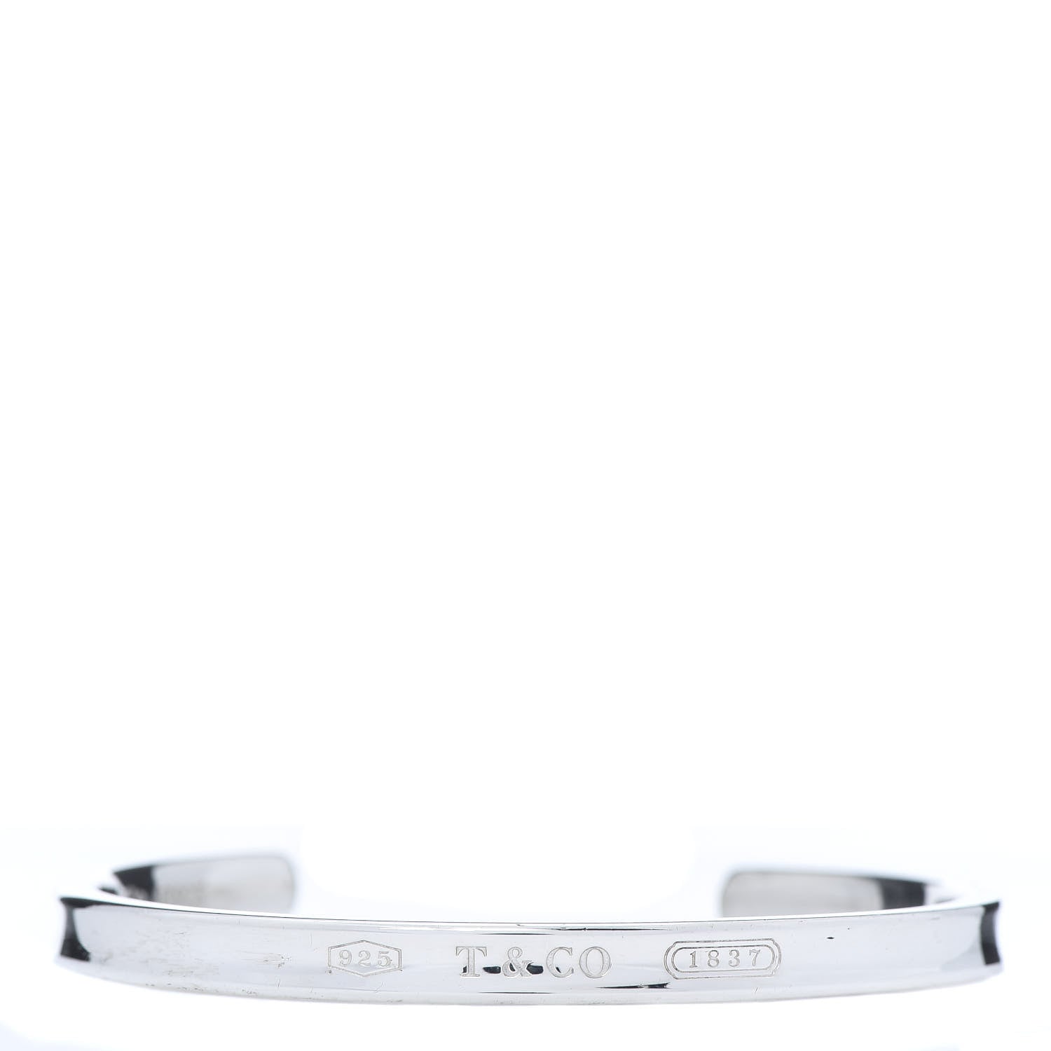 Tiffany Sterling Silver Narrow 1837 Cuff Bracelet 1 of 6