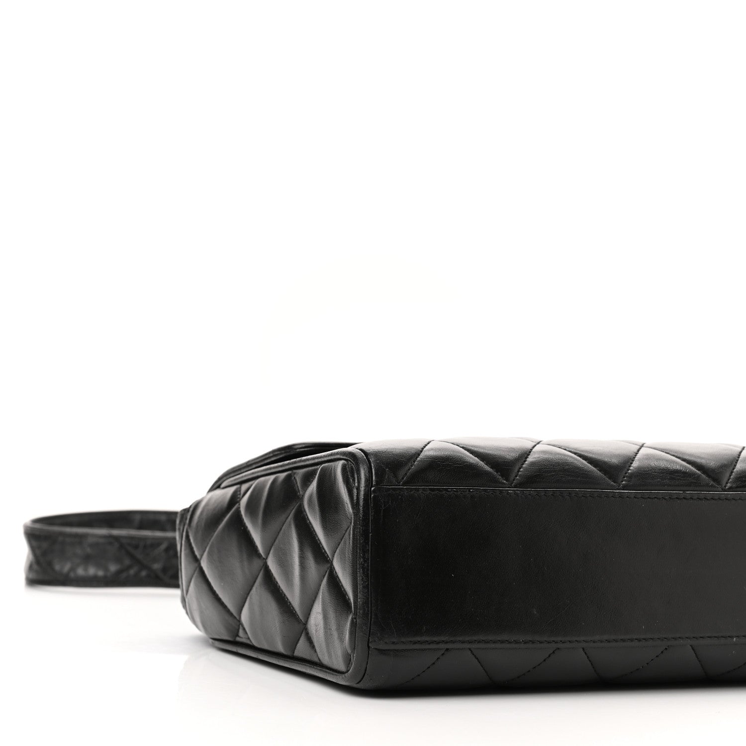 Chanel Lambskin Quilted CC Single Flap Shoulder Bag Black 8 of 10