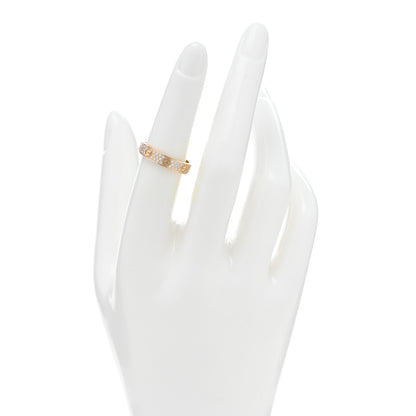 Cartier 18K Yellow Gold Diamond 4mm LOVE Wedding Paved Band Ring 52 6 2 of 5