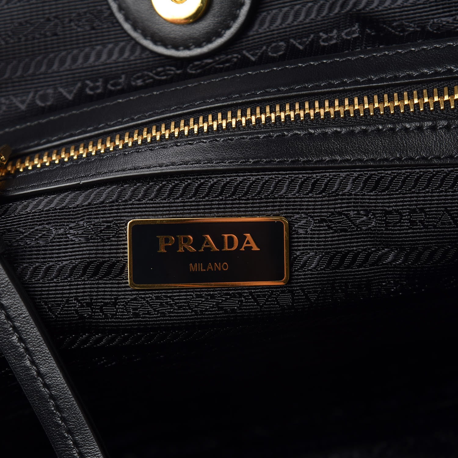 Prada Tessuto Nylon Soft Calf Tote Black 8 of 10