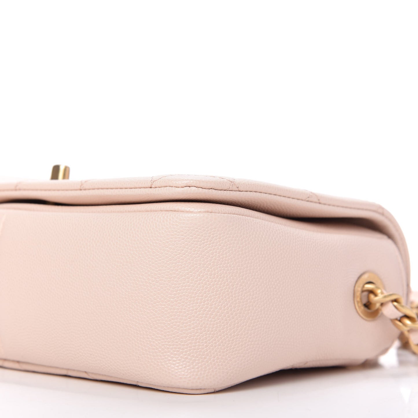 Caviar Quilted Small Fashion Therapy Flap Bag Beige