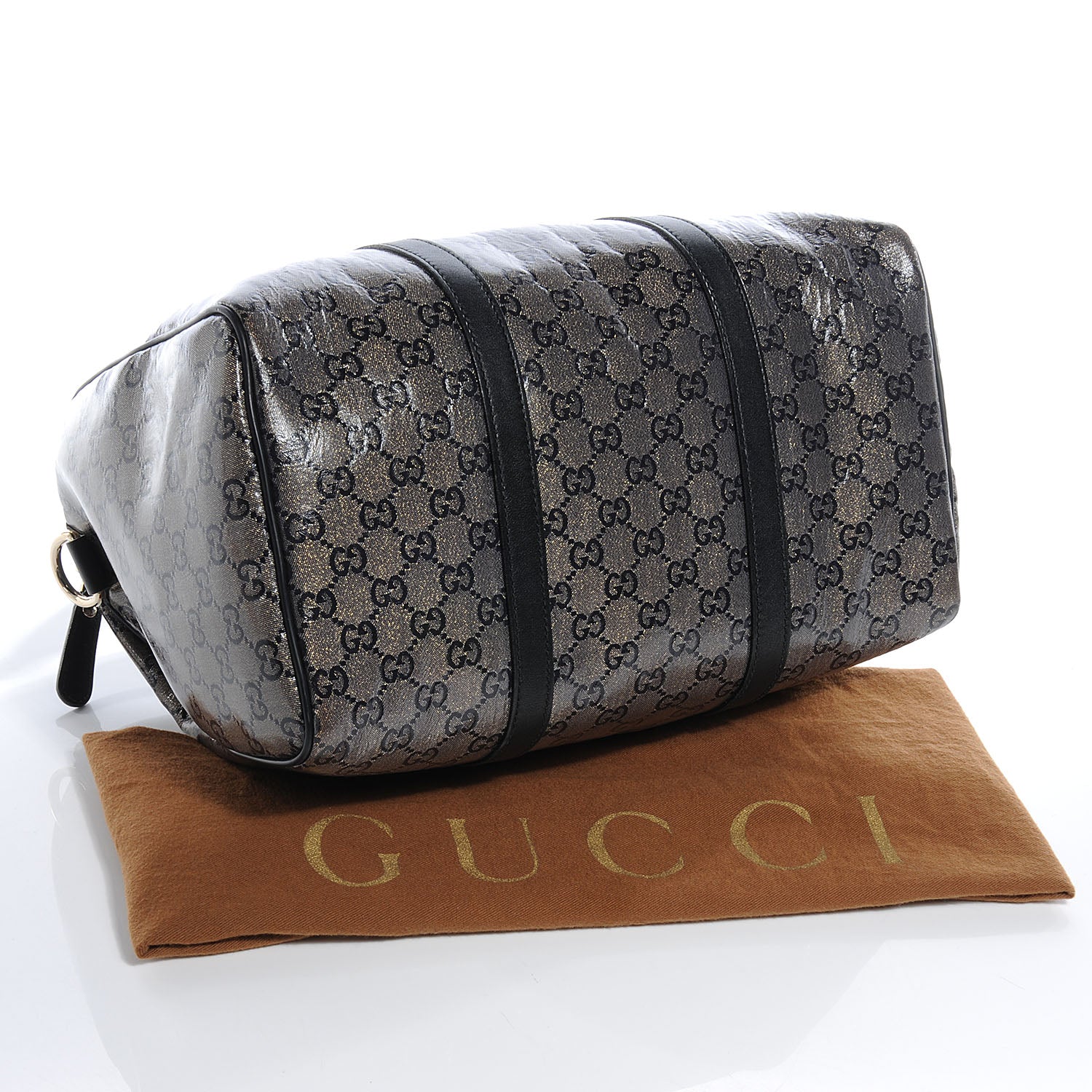 Gucci Crystal Monogram Joy Medium Boston Black 4 of 7