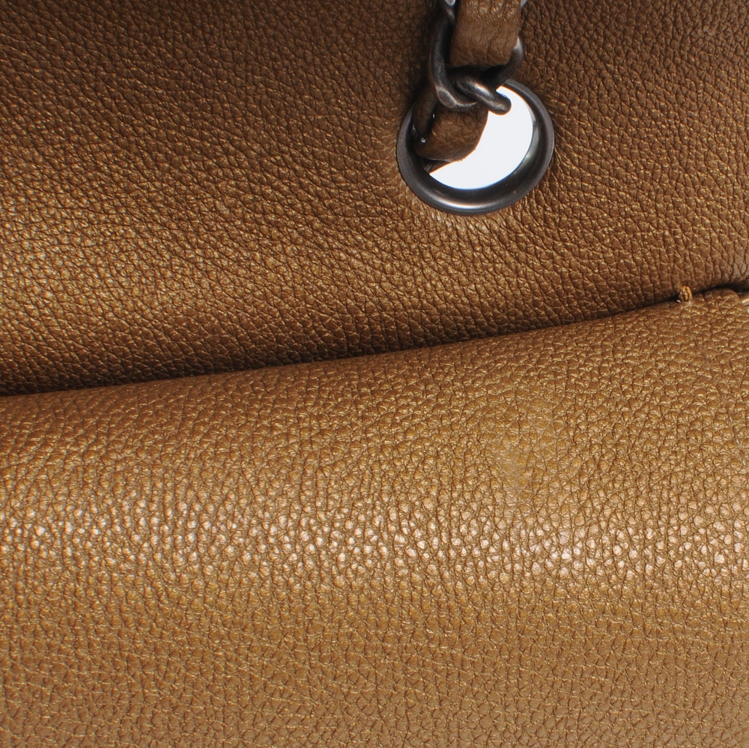 Chanel Grained Calfskin Medium Double Flap Dark Gold 13C 12 of 12
