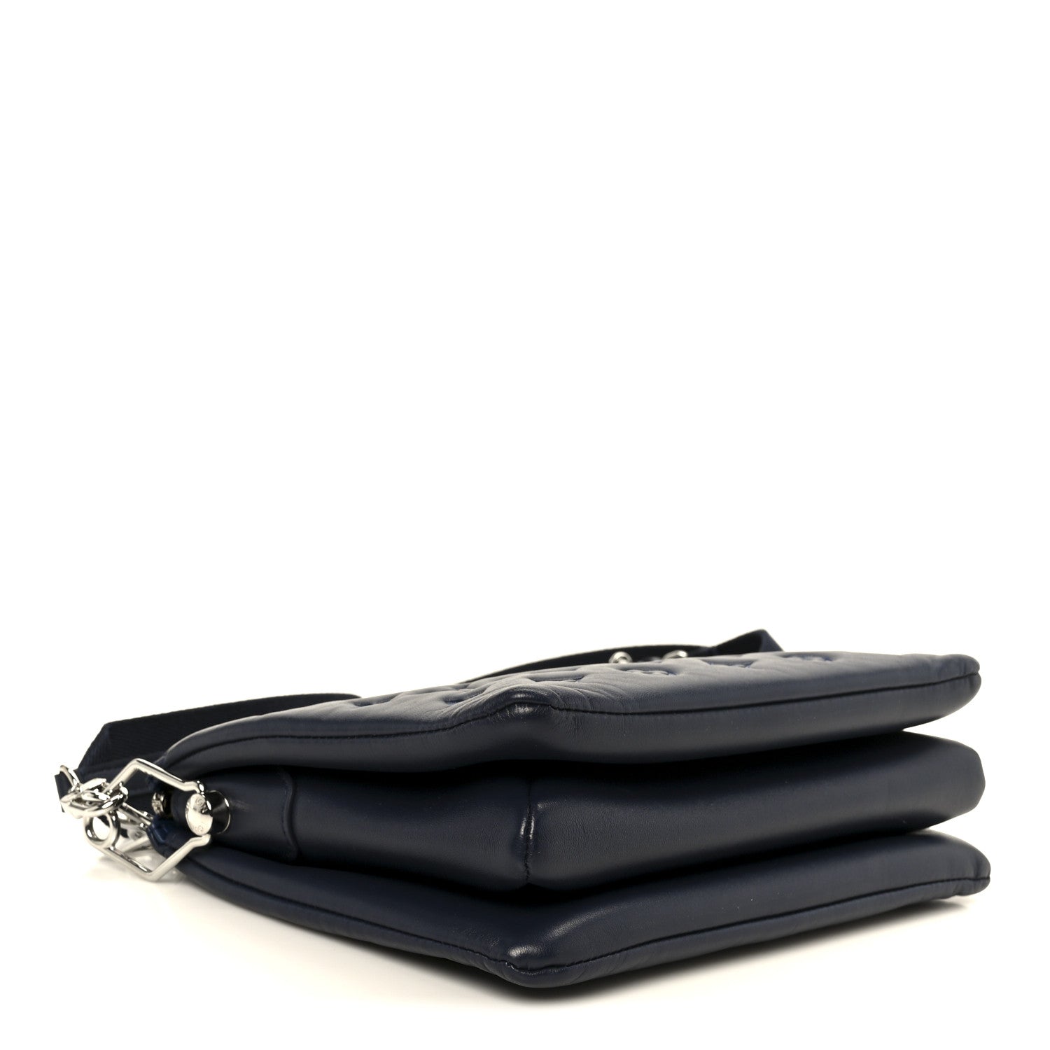Louis Vuitton Lambskin Embossed Monogram Coussin PM Navy 4 of 11