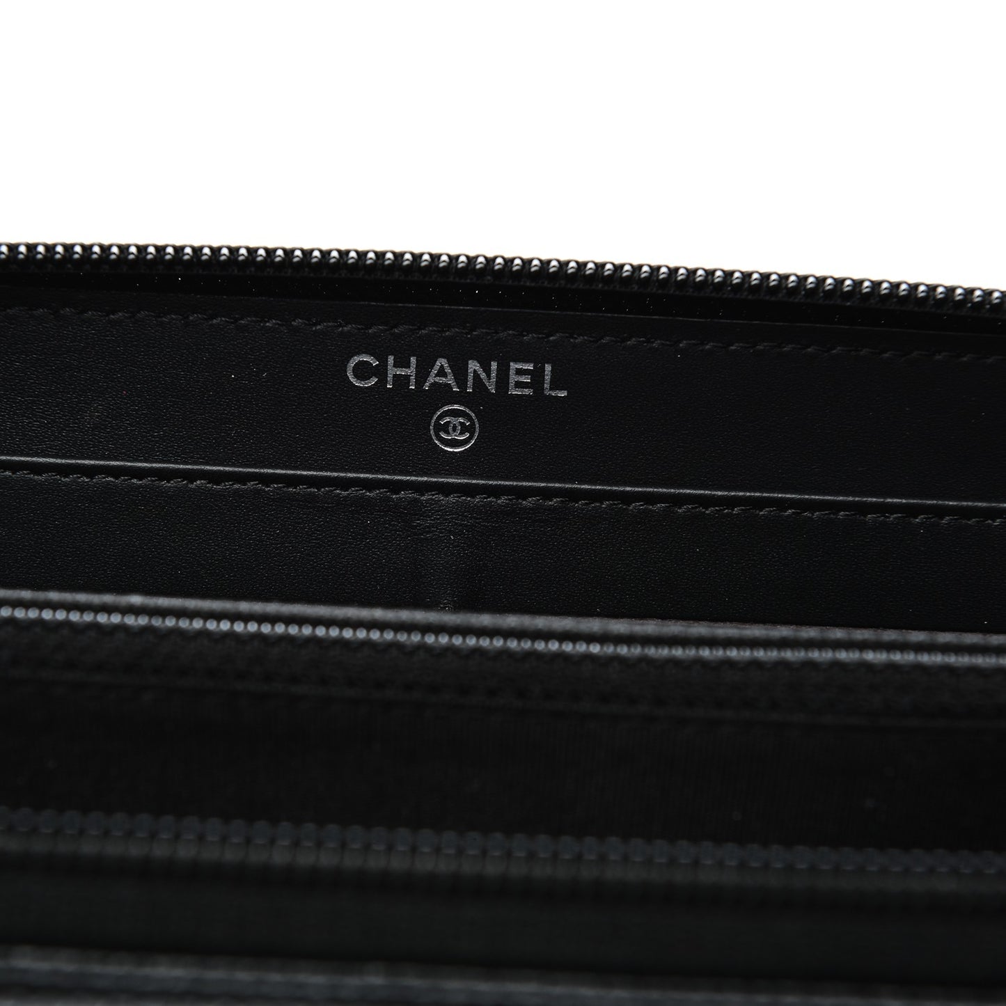 Caviar Large Timeless CC Zip Around Wallet Black