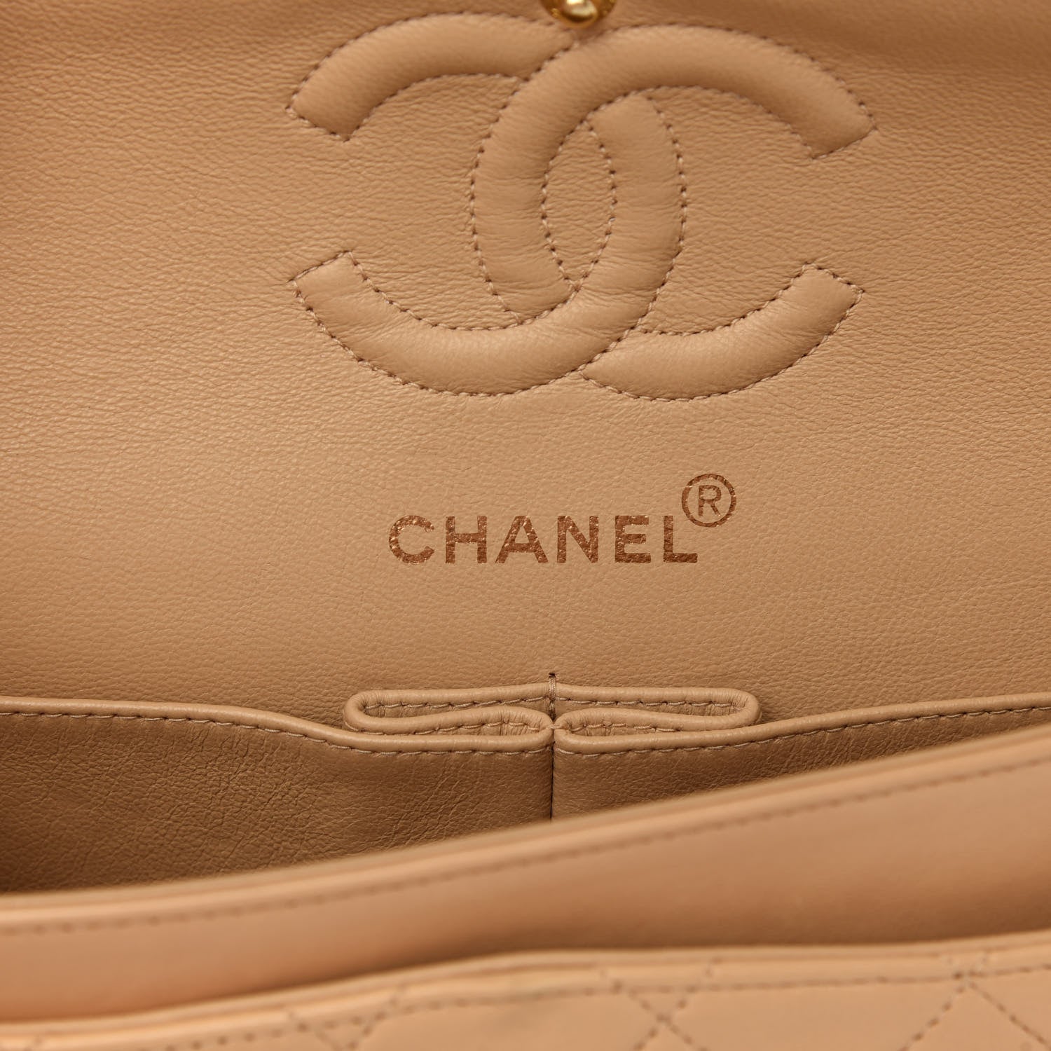Chanel Lambskin Quilted Small Double Flap Beige 6 of 10