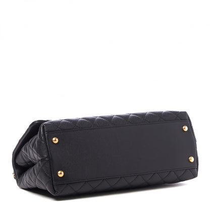 Chanel Caviar Quilted Small Coco Handle Flap Black 3 of 9