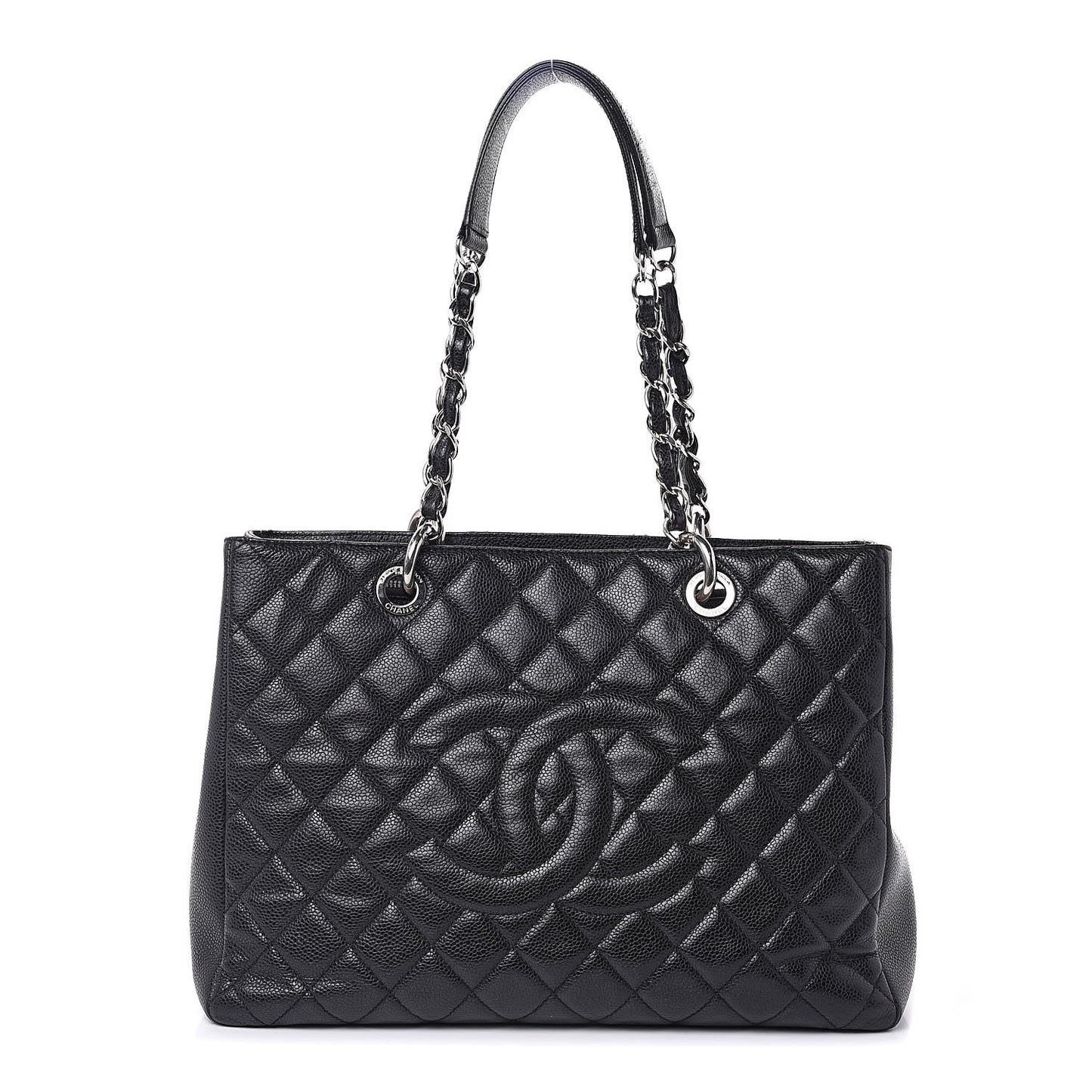 Caviar Quilted Grand Shopping Tote GST Black