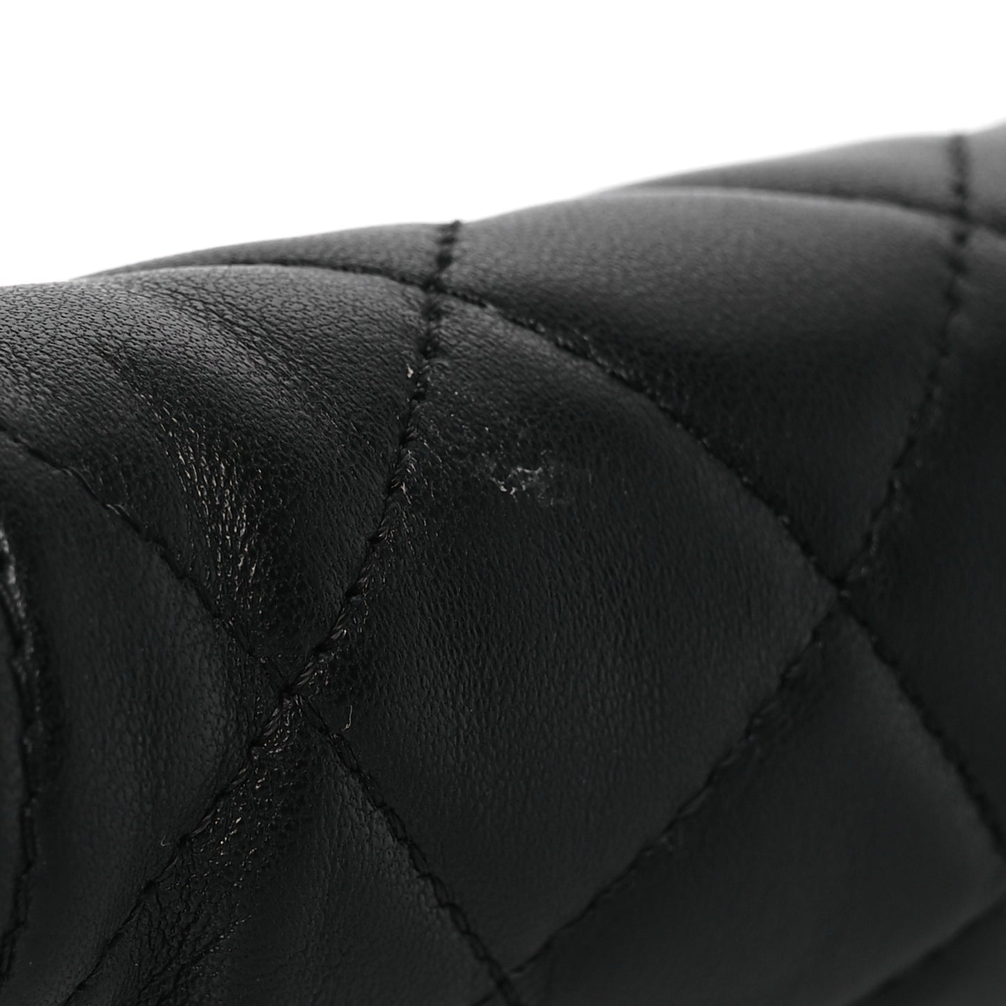 Lambskin Quilted Beauty CC Boy Clutch Black