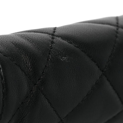 Chanel Lambskin Quilted Beauty CC Boy Clutch Black 9 of 11