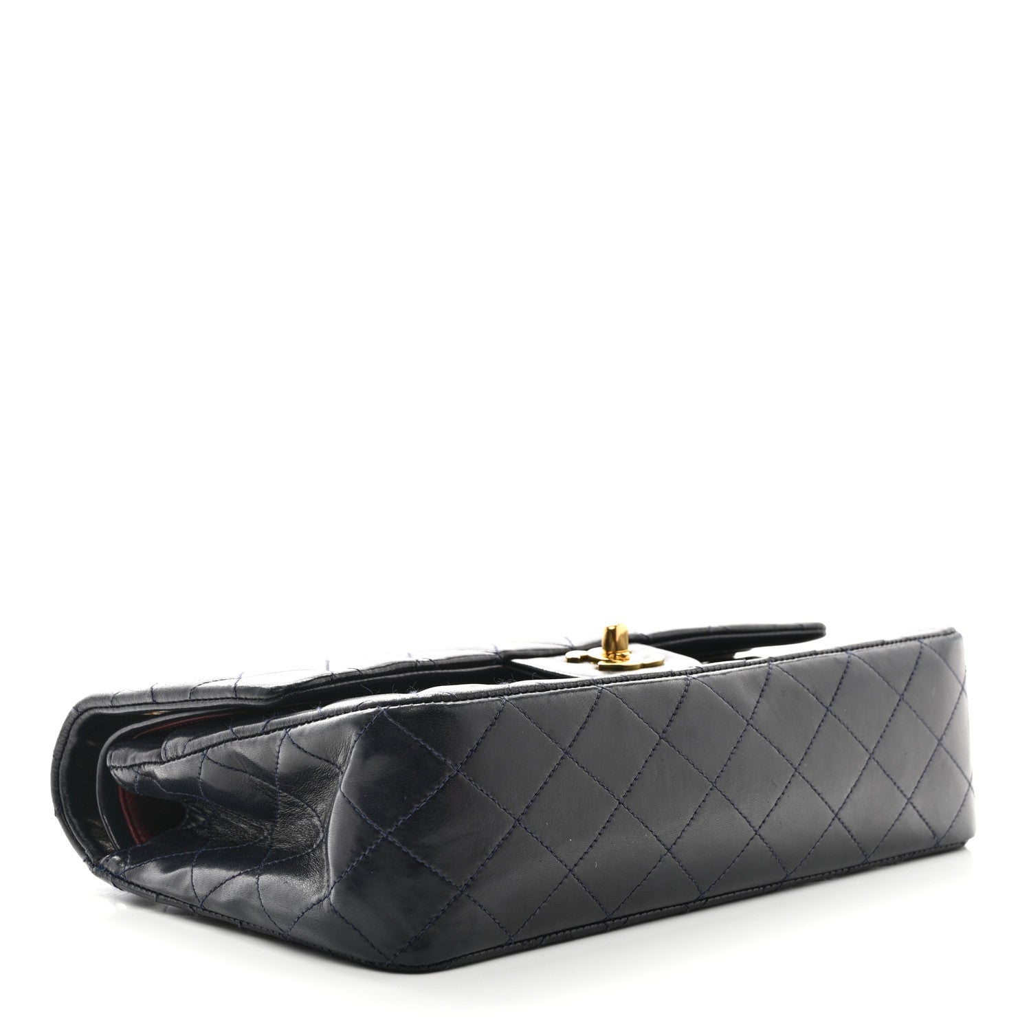 Chanel Lambskin Quilted Medium Double Flap Navy 4 of 12