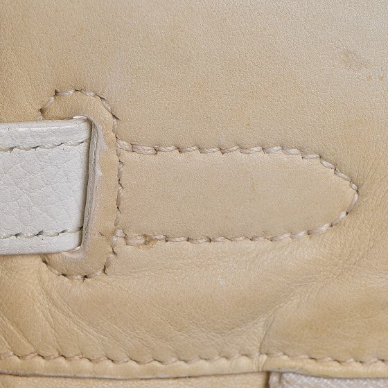 Taurillon Clemence Birkin 30 White