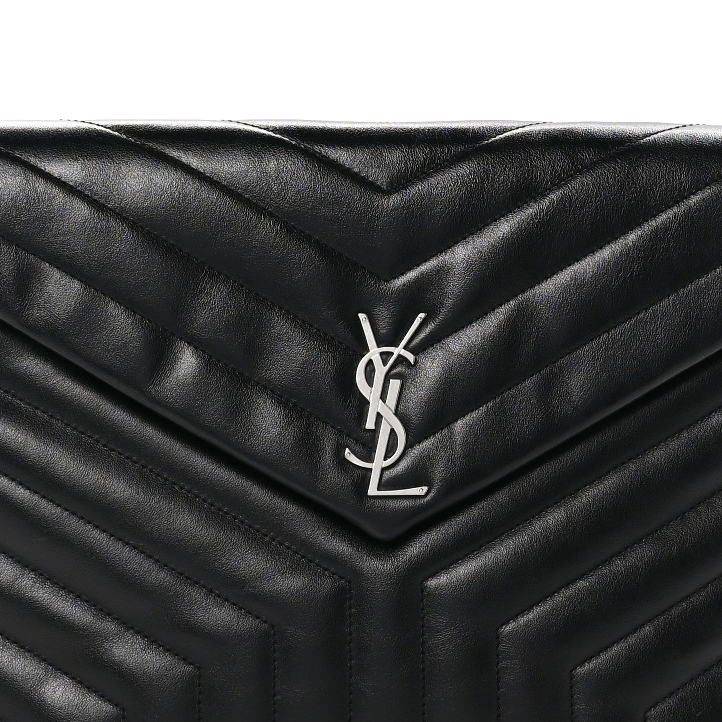 Calfskin Y Quilted Monogram Loulou Document Holder Black