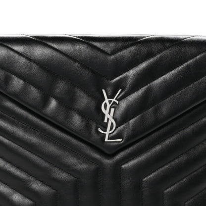 Saint Laurent Calfskin Y Quilted Monogram Loulou Document Holder Black 8 of 10