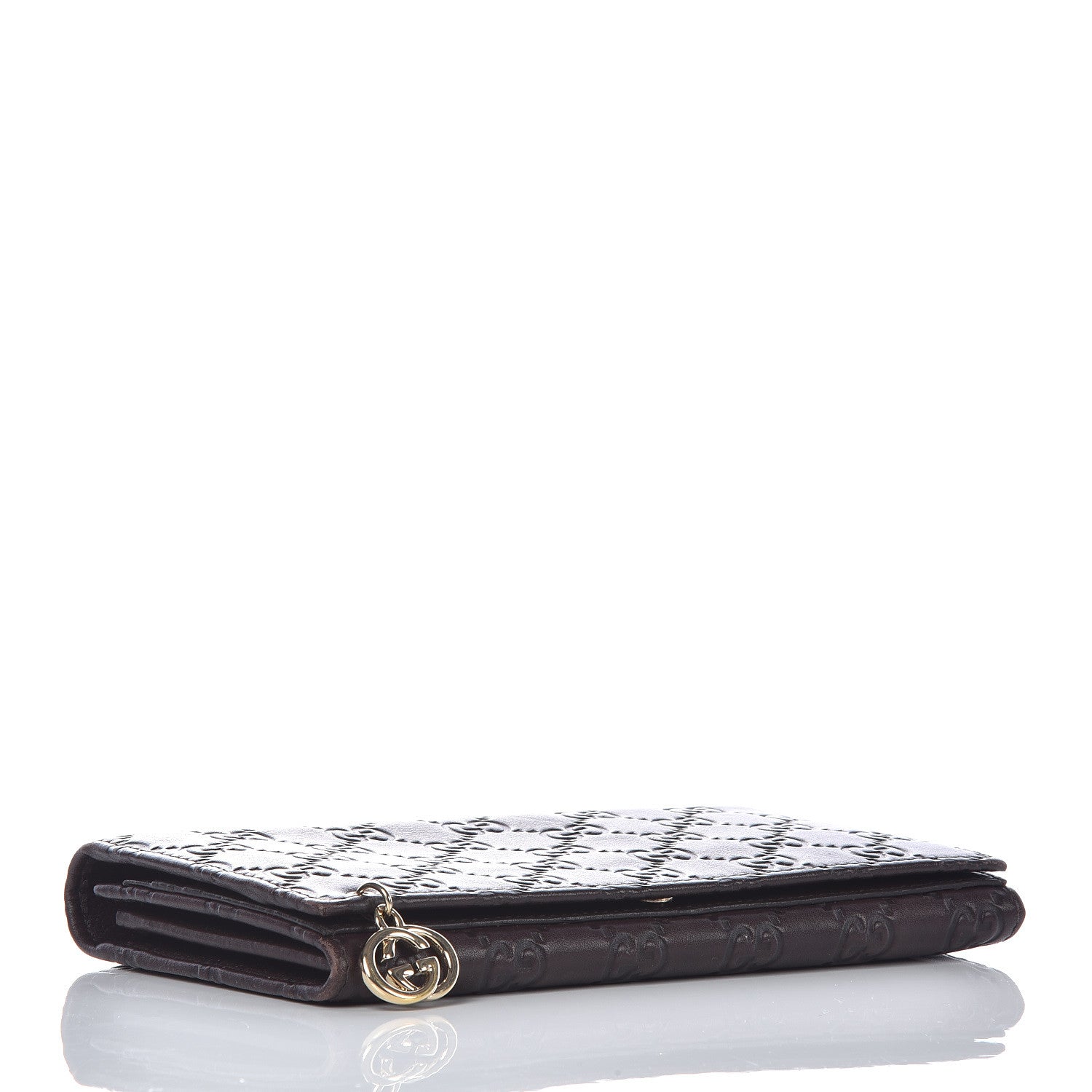 Gucci Guccissima Signature GG Pierce Continental Wallet Chocolate 4 of 11