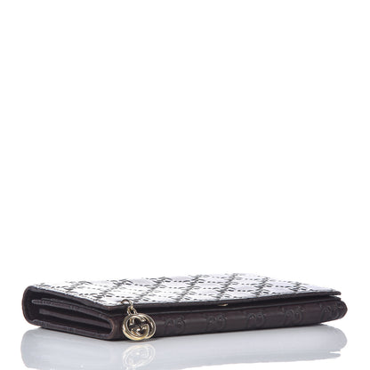 Gucci Guccissima Signature GG Pierce Continental Wallet Chocolate 4 of 11
