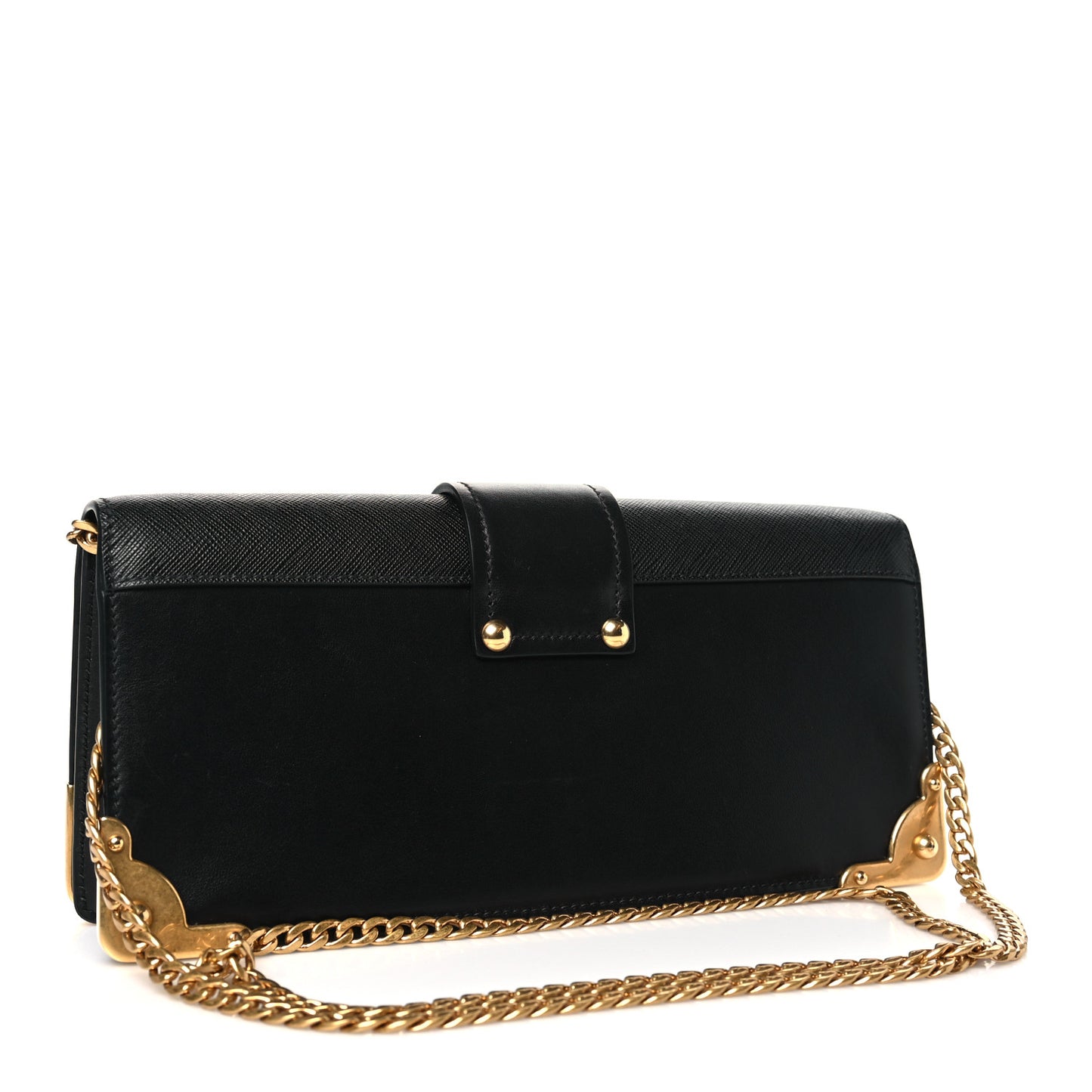 City Calfskin Saffiano Cahier Pochette Black