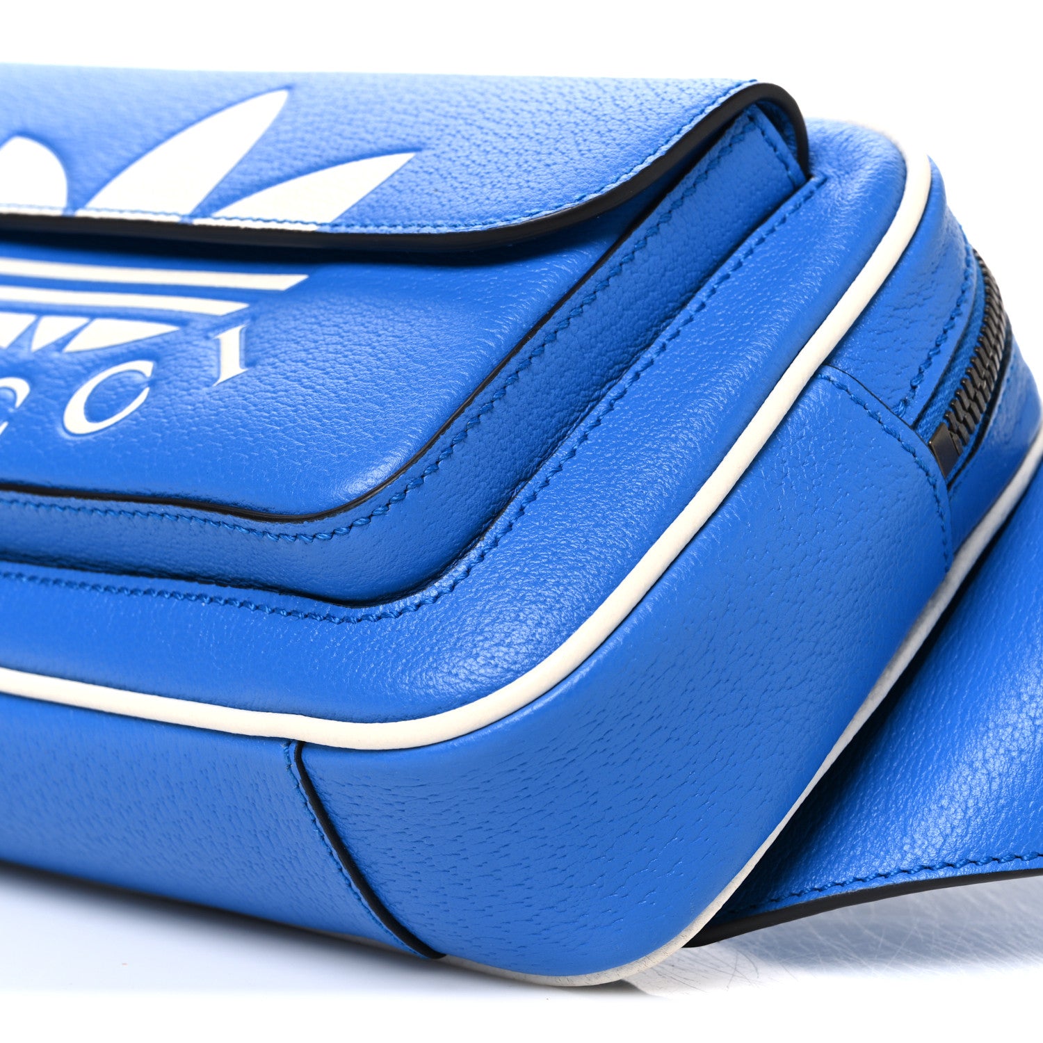 Gucci X ADIDAS Textured Dollar Calfskin Belt Bag Blue 9 of 9