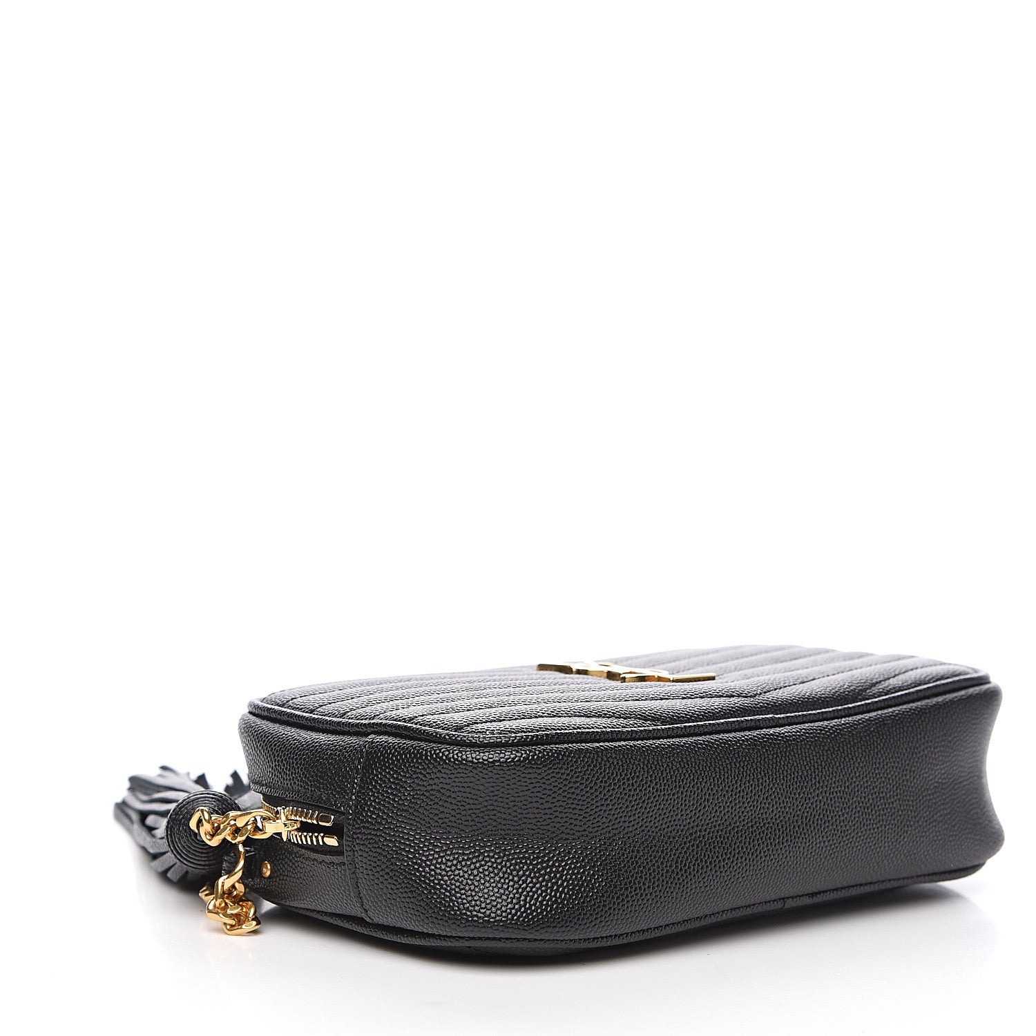 Saint Laurent Grain De Poudre Matelasse Monogram Mini Lou Camera Bag Black 3 of 9