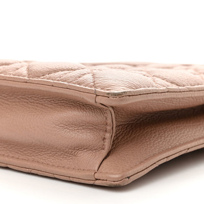 Christian Dior Calfskin Cannage Caro Zipped Pouch With Chain Fard 12 of 13