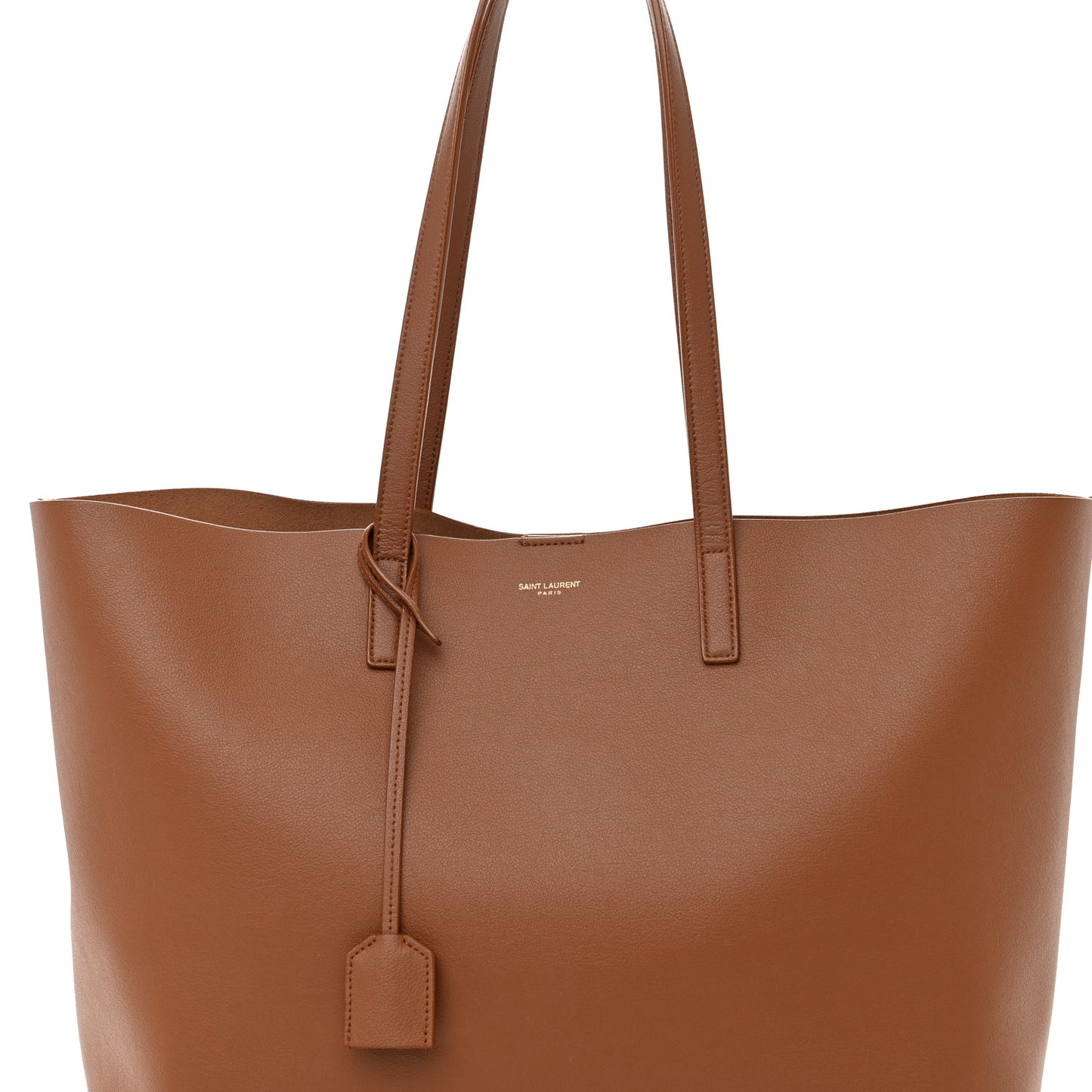 Calfskin Large Shopping Tote Dark Tan