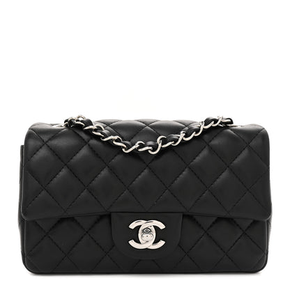 Chanel Lambskin Quilted Mini Rectangular Flap Black 1 of 10