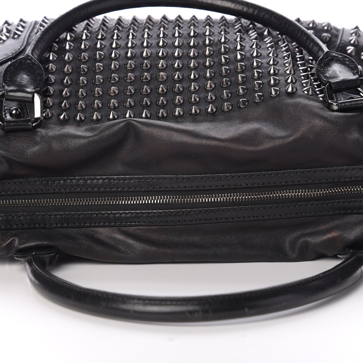 Burberry Prorsum Calfskin Studded Shoulder Bag Black 11 of 13
