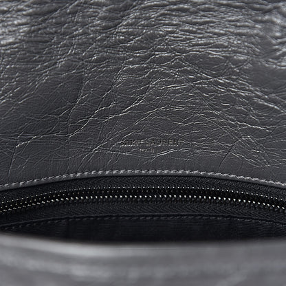 Saint Laurent Crinkled Calfskin Matelasse Monogram Medium Niki Chain Satchel Fog 7 of 10
