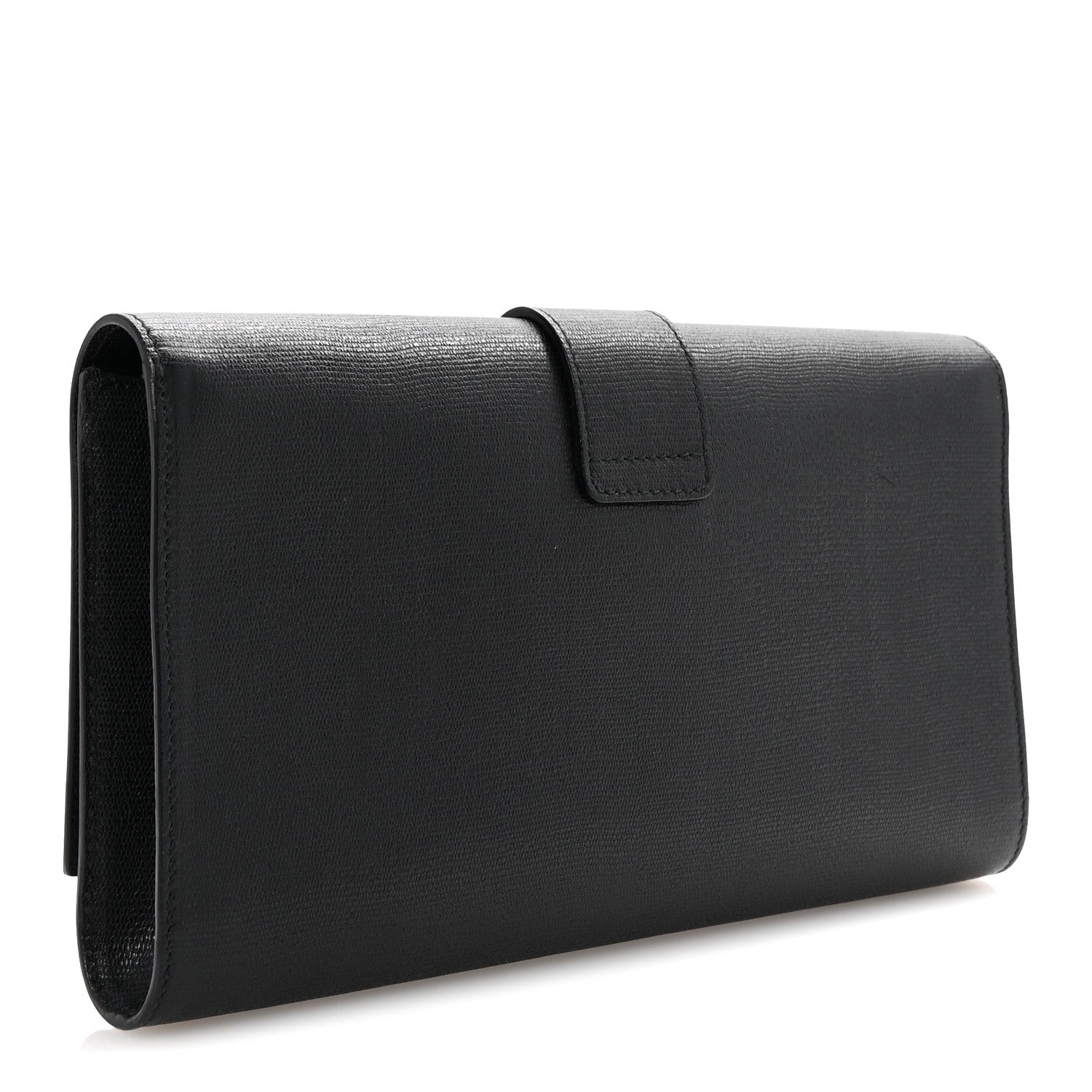 Saint Laurent Textured Calfskin Classic Y Ligne Clutch Black 3 of 6