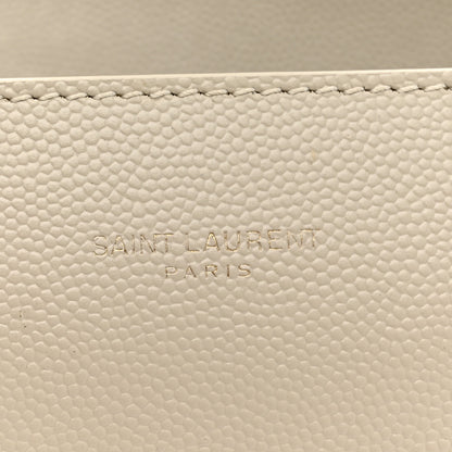 Saint Laurent Grain de Poudre Mini Classic Monogram Cassandra Top Handle Crema Soft 13 of 21
