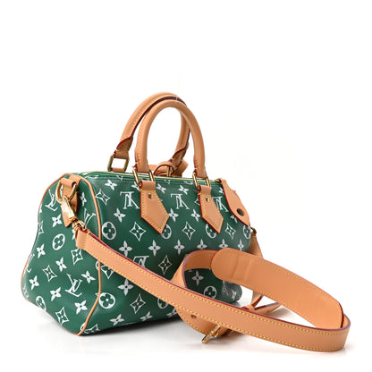 Louis Vuitton Calfskin Monogram Speedy P9 Bandouliere 25 Green 4 of 11