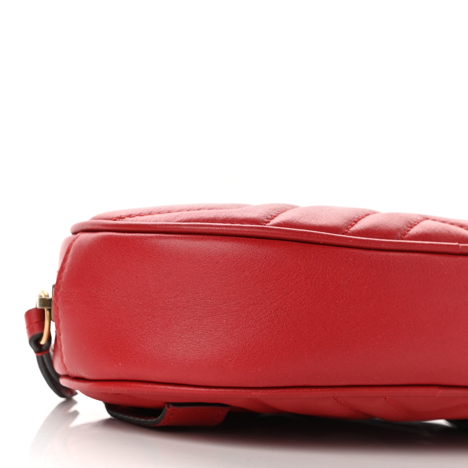 Gucci Calfskin Matelasse GG Marmont Belt Bag 75 30 Hibiscus Red 9 of 12