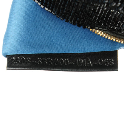 Fendi Lizard Beaded Fringe Baguette Black 7 of 10