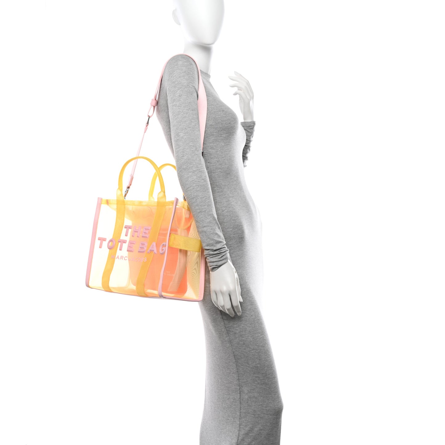 Nylon The Mesh Medium Tote Bag Yellow Multicolor