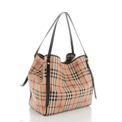 Burberry Haymarket Check Large Canterbury Tote Chocolate 3 of 8