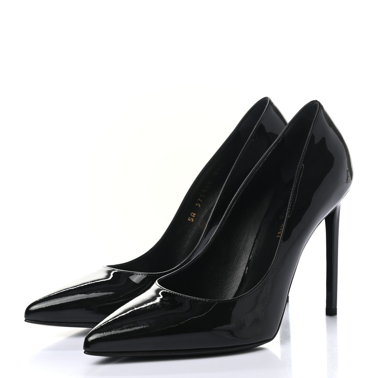 Saint Laurent Patent Classic Paris 105 Escarpin Pumps 37.5 Black 3 of 9