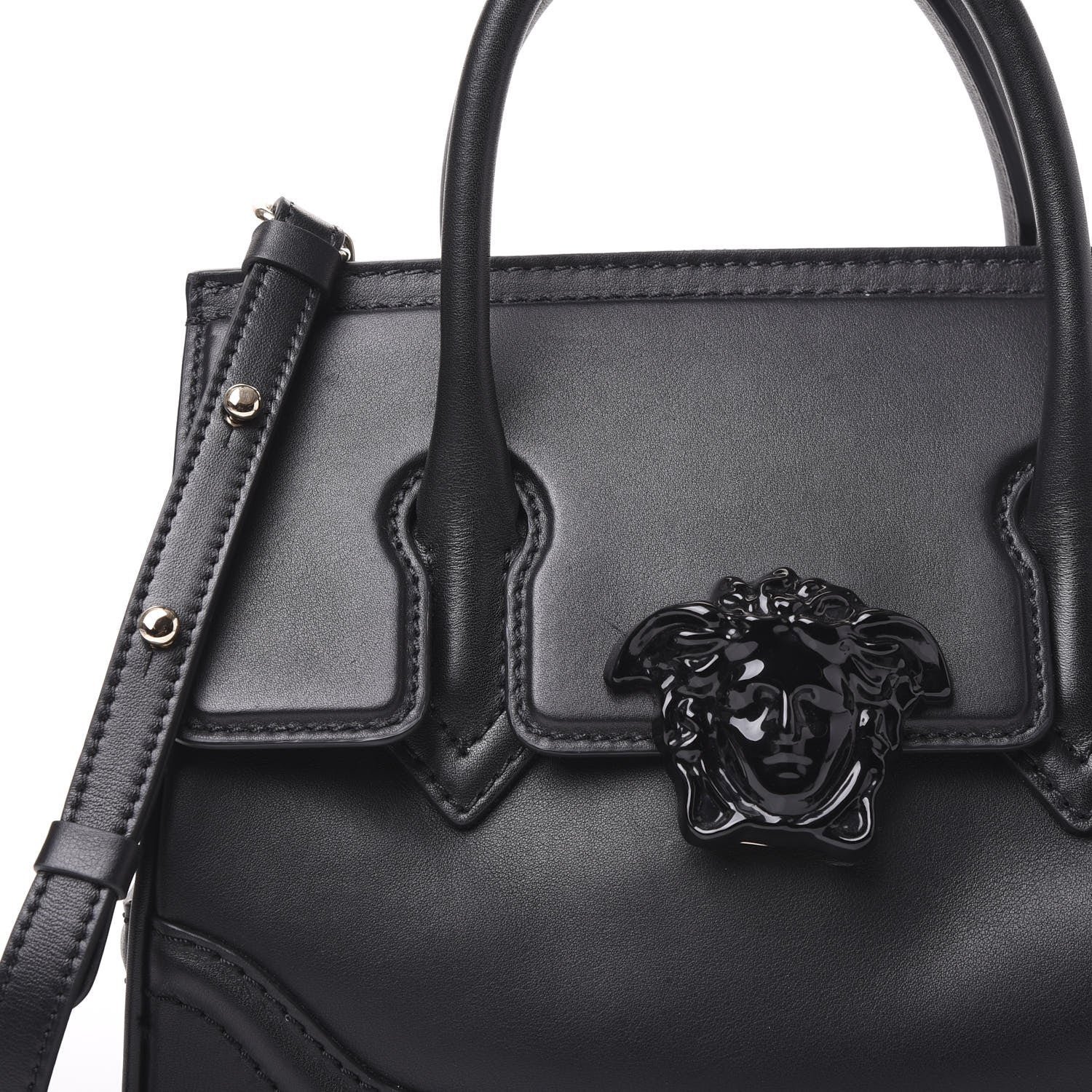 Versace Calfskin Medium Palazzo Empire Bag Black 10 of 10