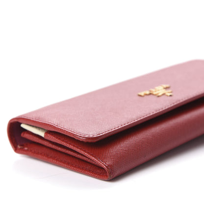 Prada Saffiano Multicolor Continental Flap Wallet Fuoco Bruyere 10 of 14