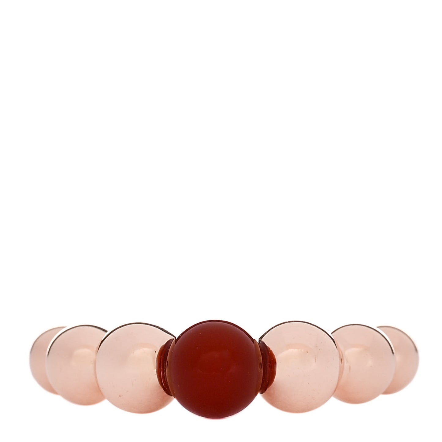 18K Rose Gold Carnelian Perlee Couleurs Variation Ring 52 6