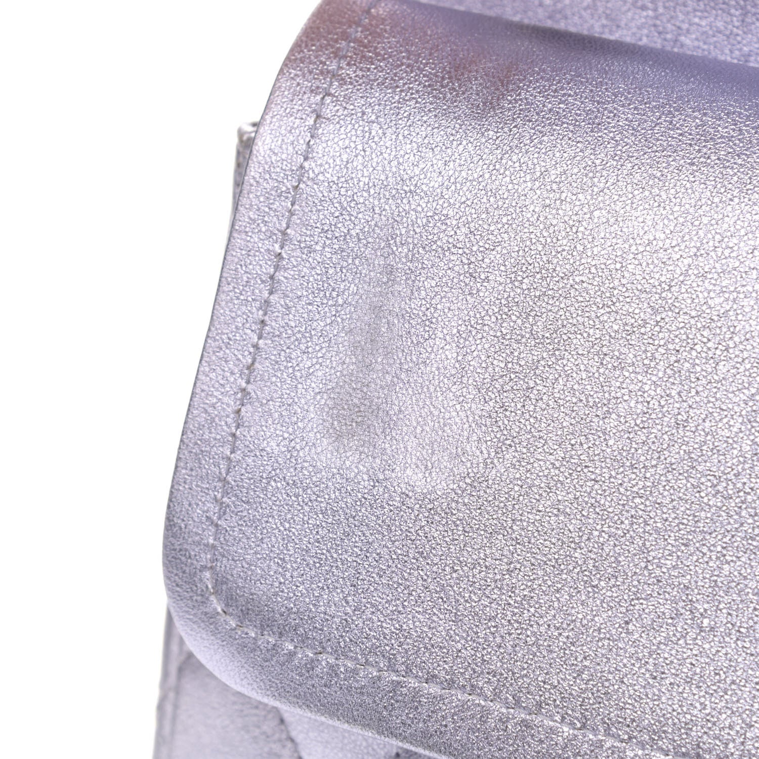 Chanel Metallic Lambskin Quilted Jumbo Double Flap Light Purple 13 of 13