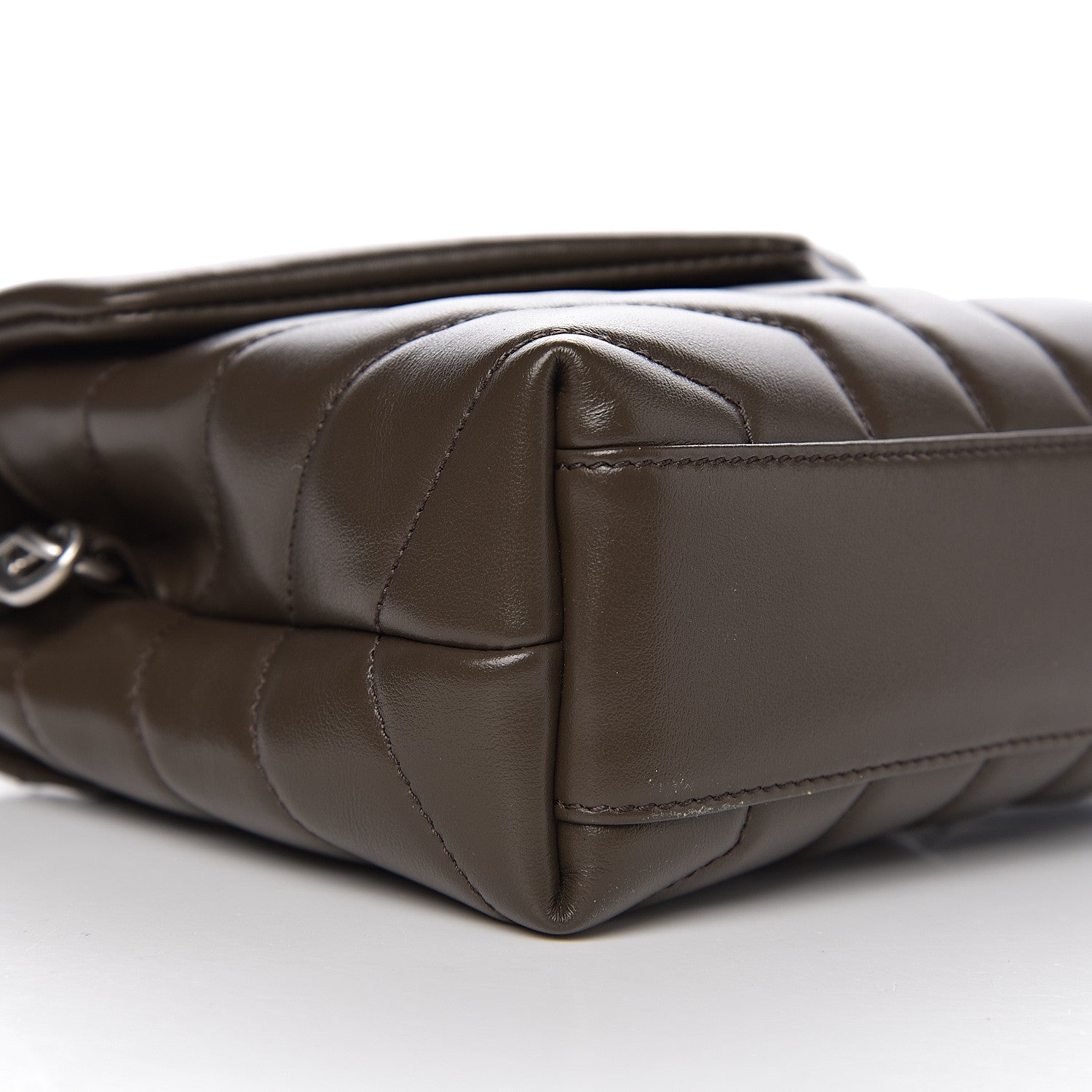 Saint Laurent Calfskin Y Quilted Monogram Toy Loulou Crossbody Bag Faggio 7 of 10