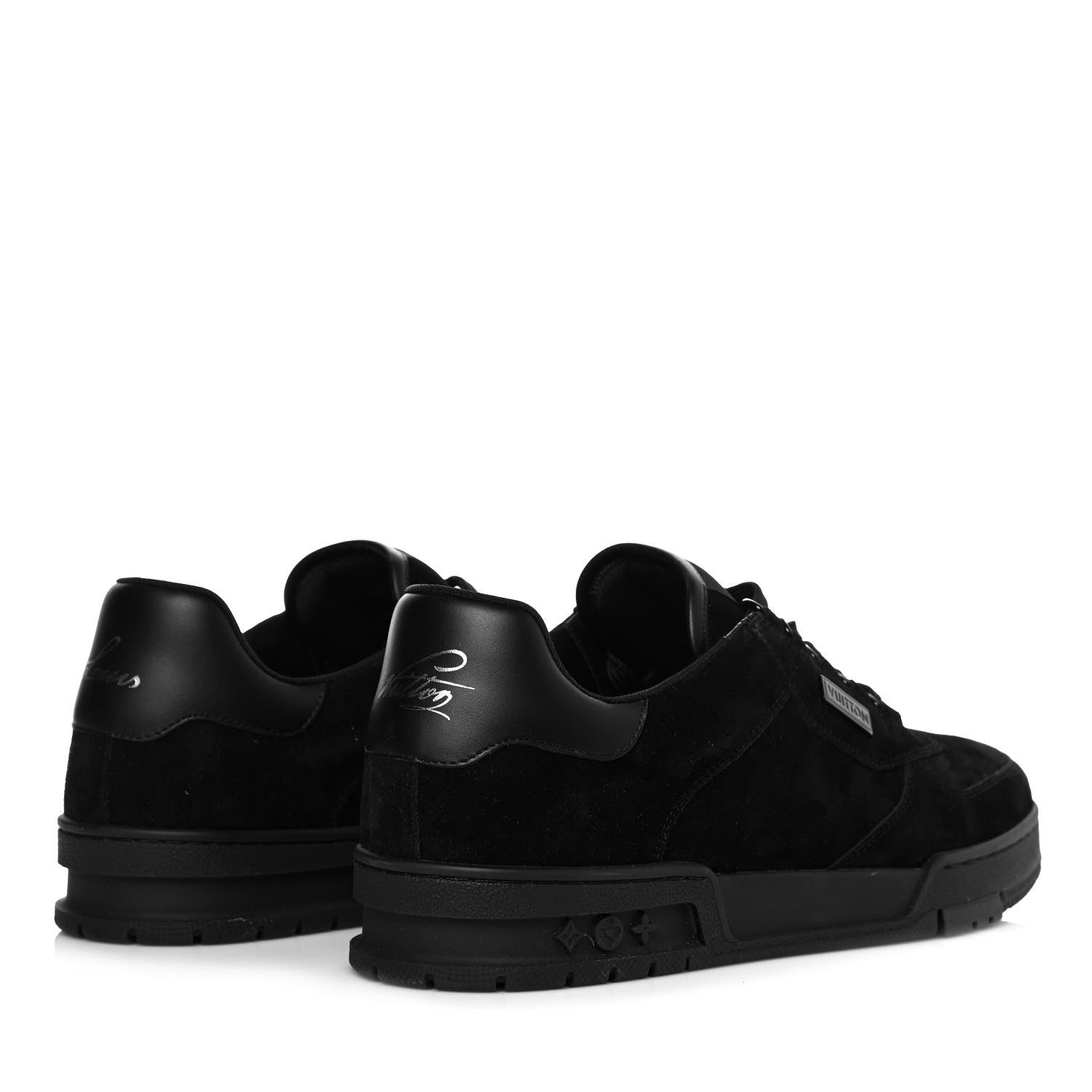 Louis Vuitton Suede Mens LV Trainer Sneakers 9 Black 4 of 8