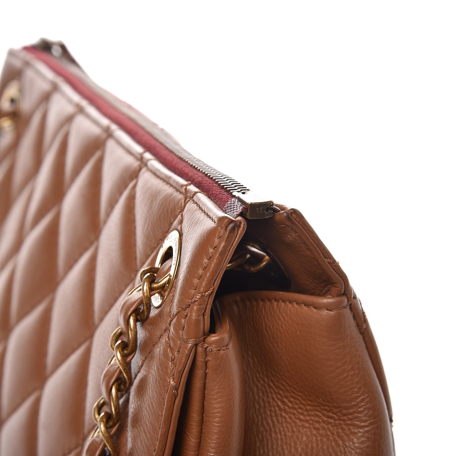Chanel Calfskin Large Blizzard Zip Top Flap Bag Light Brown 9 of 11