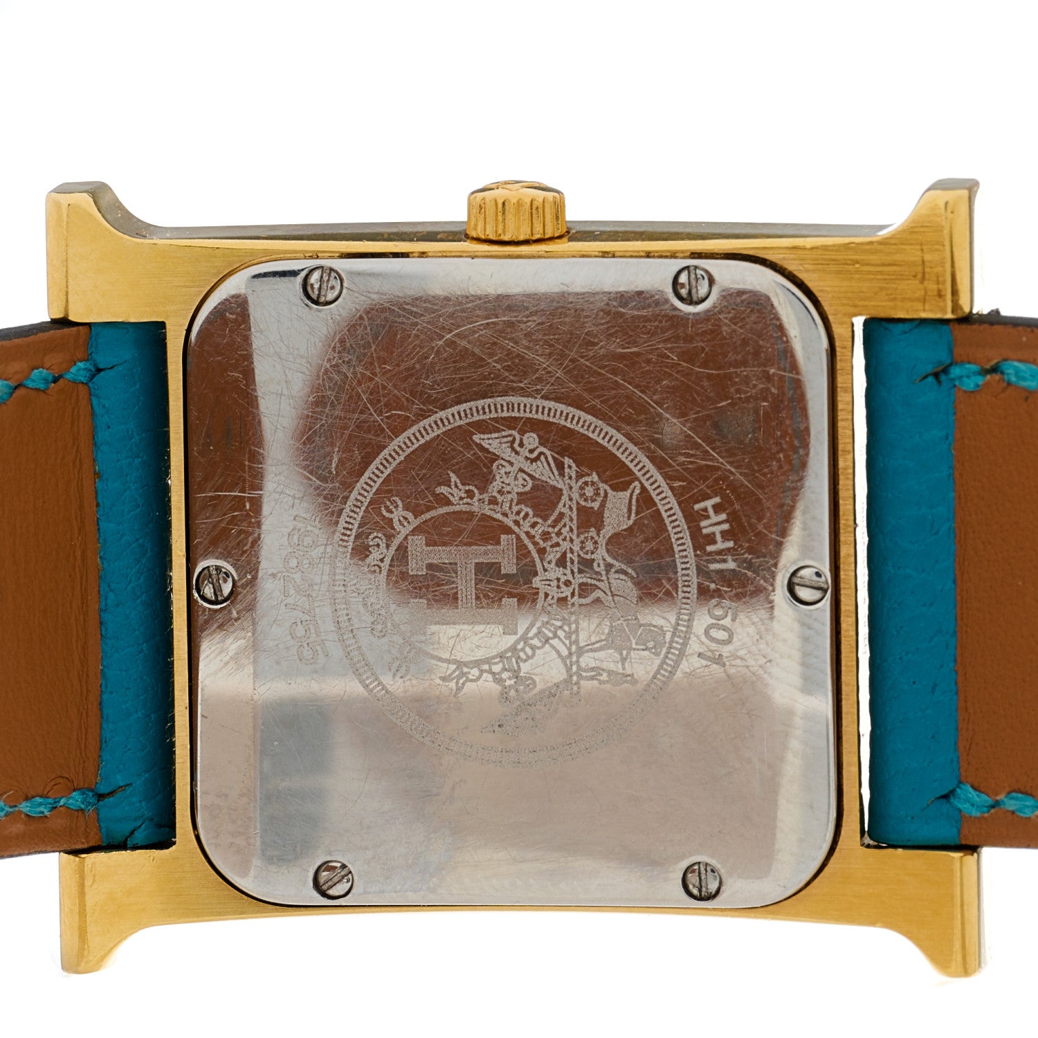 Hermes Stainless Steel Swift 26mm Heure H Hour Quartz Watch Blue Jean 4 of 6
