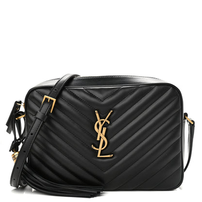 Saint Laurent Calfskin Matelasse Monogram Lou Camera Bag Black 1 of 11
