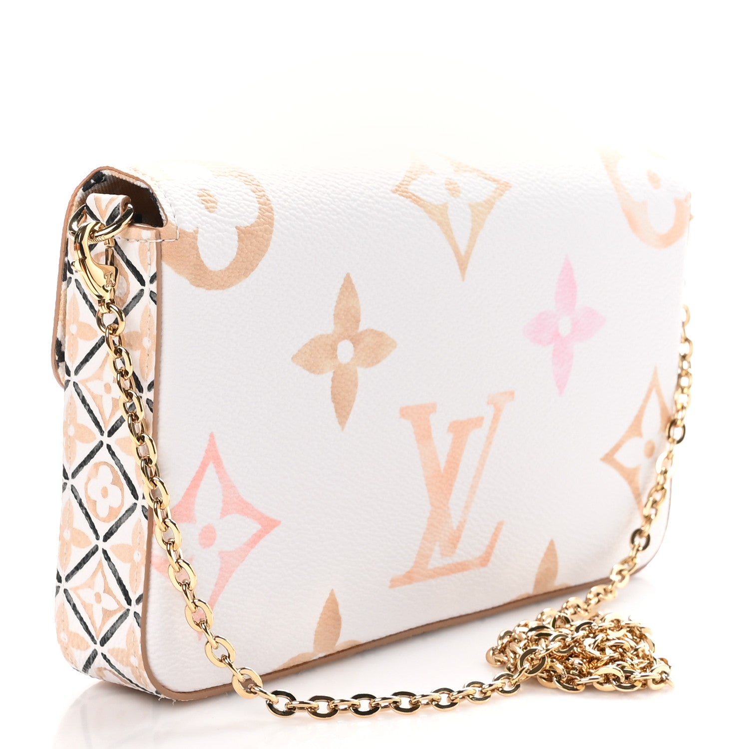Louis Vuitton Monogram Giant By The Pool 2.0 Felicie Pochette Chain Wallet Beige 4 of 11