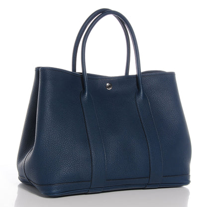 Hermes Veau Negonda Garden Party MM 36 Bleu de Prusse 3 of 8